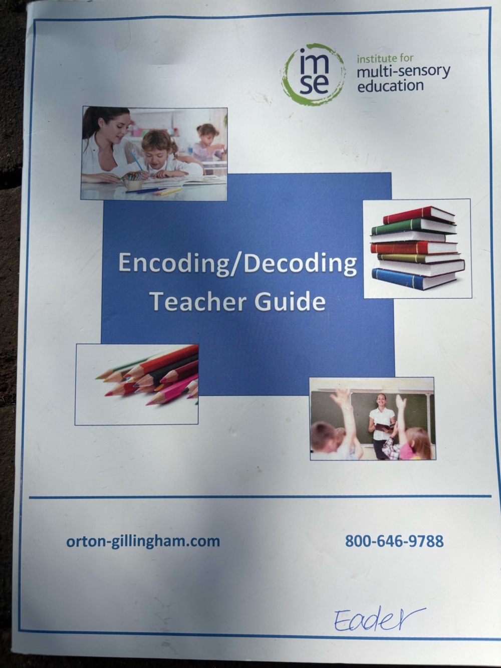 Encoding/Decoding Teacher Guide - Blue and White Educational Manual